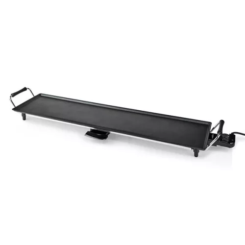 Nedis FCTE110EBK90 teppanyaki látvány grillsütő, 1800W, szabályozható hőmérséklet, csepptálca
