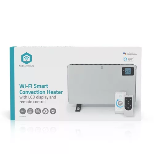 NEDIS HTCO50WTW smart konvektor, Wi-Fi, 2000W, távirányító programozható termosztát és időzítő