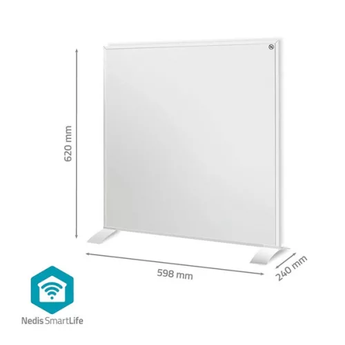 NEDIS HTIP350WTW Smart infravörös fűtőpanel, IP44, Wi-Fi, 350W, távirányító, állítható hőmérséklet, LCD, falraszerelhető