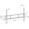 NEDIS TVWM1151BK 37"-70 LCD TV / monitorállvány (tartó konzol), dönthető, maximum 35 kg, billenési szög: 20°