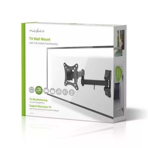 Nedis TVWM1510BK 13"-27"  LCD TV / monitorállvány (tartó konzol), maximum 15 kg, forgatható, dönthető, fekete