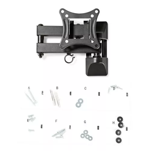 Nedis TVWM1510BK 13"-27"  LCD TV / monitorállvány (tartó konzol), maximum 15 kg, forgatható, dönthető, fekete