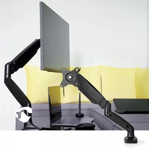 Nedis MMSISGS110BK gázrugós monitor tartó konzol / állvány 15 - 32 " | 75x75 / 100x100