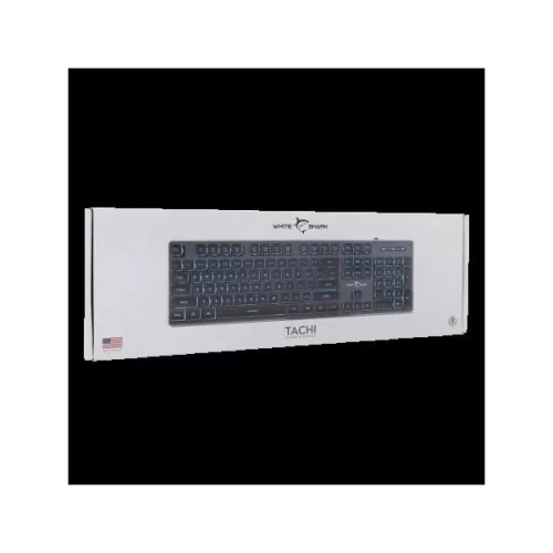 WHITE SHARK  TACHI-B/US WS GK-003141B-US vezetékes membrán gamer billentyűzet, 104 gomb fekete (angol)