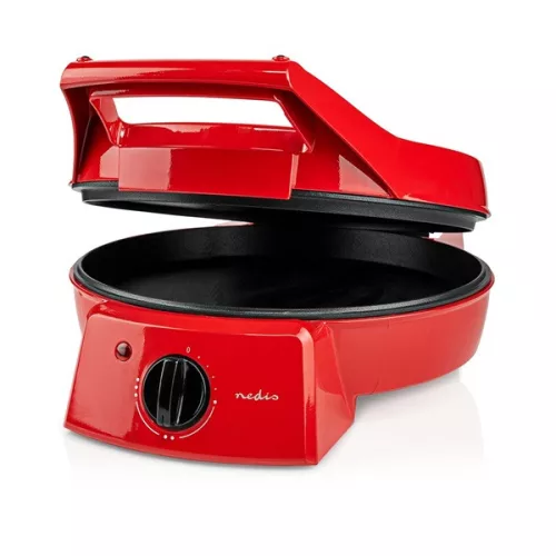 Nedis FCPM100FRD pizza és grillsütő egyben, 30 cm, Állítható hőmérséklet-szabályozás, 1800 W