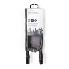   Nedis COTH15010GY15 balanced/szimmetrikus félprofi XLR audio kábel, XLR dugó - aljzat, 1.5m, rugalmas