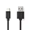 Nedis CCGL60600BK10 USB A - USB C (USB-C) kábel, USB2.0, 15W, hossz 1m