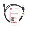 Nedis CCGL60600BK10 USB A - USB C (USB-C) kábel, USB2.0, 15W, hossz 1m