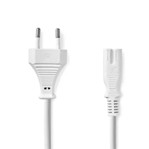 Nedis CEGL11040WT30 tápkábel IEC-320-C7, 2 x 0.75 mm, hossz 3m, fehér