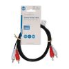 Nedis CAGL24200BK15 sztereo audio kábel, 2 X RCA dugó - 2 X RCA dugó, hossz 1.5m