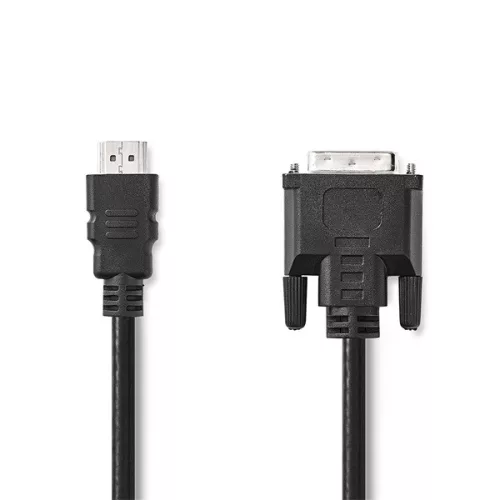 Nedis CCGL34800BK20 HDMI - DVI-D 24+1p kábel, 1080p, hossz 2m