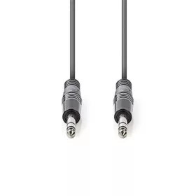   Nedis COTH23020GY50 félprofi audio kábel, 2 x 6,35mm sztereo jack dugó, hossz 5m, rugalmas