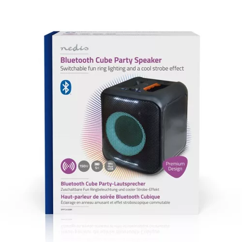 Nedis SPPT2450BK bluetooth hangszóró, 5.25" mélynyomó, 2 x 2" magassugárzó, 150W, 5 óra lejátszási idő, akku 2000 mAh