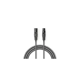   Nedis  COTG15012GY150 DMX adapter kábel, XLR 3 tűs apa | XLR 3 tűs anya | Nikkelezett | 15,0 m | kerek | PVC | Sötétszür