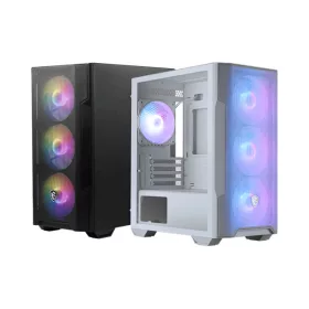   MSI Ház Midi ATX FORGE M100R, 4xARGB ventilátor, Tápegység nélkül, üvegfalú, fehér