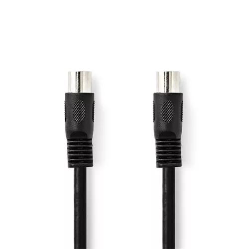 Nedis CAGL20000BK10 DIN audio kábel, DIN 5 tűs dugó, Nikkelezett, 1m