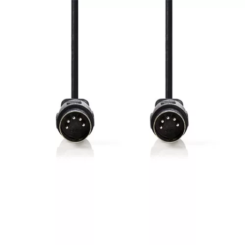 Nedis CAGL20000BK30 DIN audio kábel, DIN 5 tűs dugó, Nikkelezett, 3 m