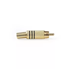   Nedis CAGP24900BK RCA csatlakozó, 10 db, Egyenes, Aranyozott,  Forrasztható, Kábel bemeneti átmérő: 7,0 mm, Fém