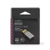 Nedis CCTB60925AL USB-A adapter, USB 3.2 Gen 1, USB-A férfi, USB-C™ anya, 5 Gbps,  kerek,  Nikkelezett, Ezüst