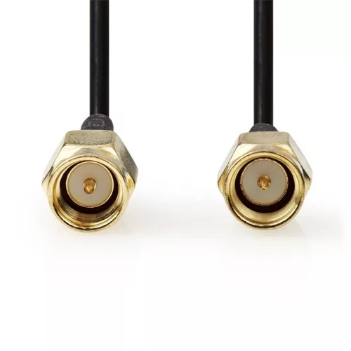 Nedis CSGL02000BK10 SMA kábel, aranyozott, 50 Ohm, árnyékolt,  1m