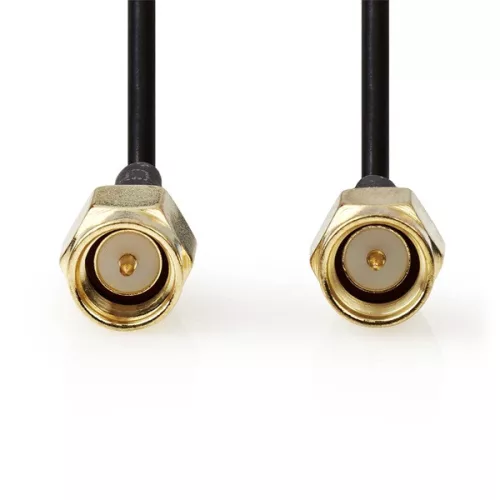 Nedis CSGL02000BK20 SMA kábel, aranyozott, 50 Ohm, árnyékolt,  2m