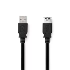   Nedis CCGL61010BK10 USB3.2 toldó / hosszabító kábel, USB A dugó, USB-A aljzat, 5 Gbps, 1m, (USB3.1, USB3.0, USB2.0)