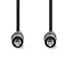 Nedis CAGL22000BK05 audio kábel, 3.5 mm sztereo jack dugó - 3.5 mm sztereo jack dugó, 0.50 m