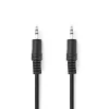 Nedis CAGL22000BK10 sztereo audio kábel, 3,5 mm jack dugó - 3,5 mm jack dugó, 1m