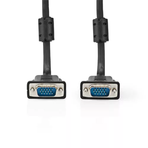 Nedis CCGL59000BK30, VGA kábel, VGA dugó - dugó, Maximális felbontás: 1280x768, hossz: 3m