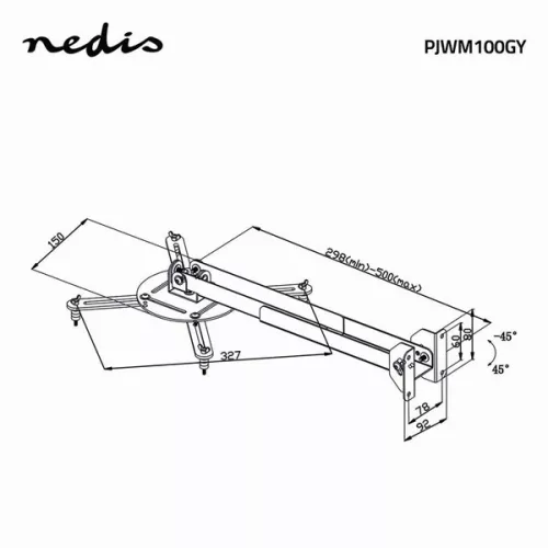 Nedis fali projektor tartó konzol