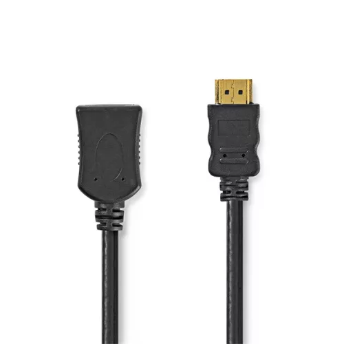Nedis ultra HD HDMI hosszabbító (toldó) kábel CVGL34096BK30, HDMI dugó - aljzat, 4K@60Hz, ARC, 10,2 Gbps, 3 m
