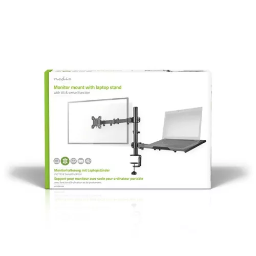 Nedis MMSISNB110BK asztali monitor tartó konzol és laptop állvány | 15-32" | 75x75 / 100x100