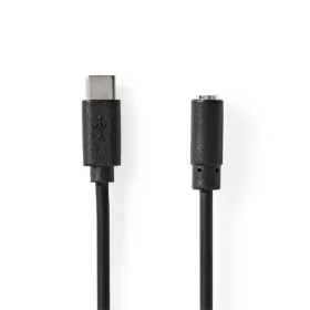   Nedis CCGL65960BK10 USB-C (USB C) dugó - 3,5 mm sztereo jack aljzat | 1,00 m