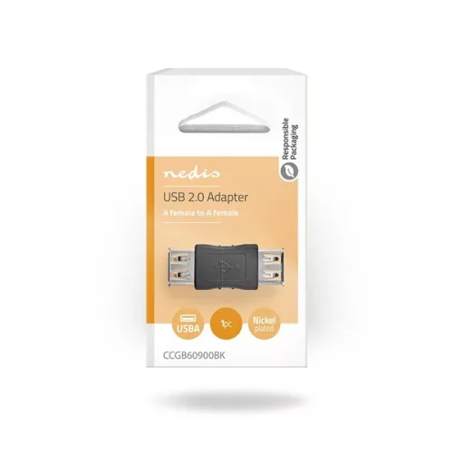 Nedis CCGB60900BK USB toldó, USB aljzat - aljzat