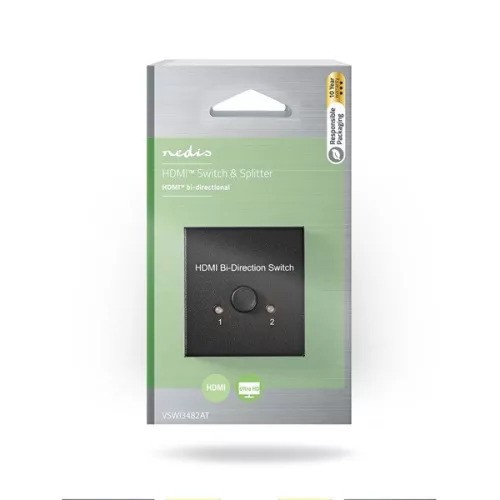 Nedis VSWI3482AT HDMI kapcsoló, 2x HDMI bemenet | 1x HDMI kimenet