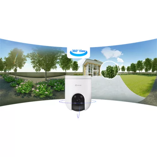 EZVIZ H8C Pro 4 MP kültéri kamera, 2K+ felbontás, 360°panoráma kép, színes éjszakai látás, autómata követés aktívvédelem