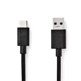   Nedis CCGL61600BK10 USB kábel, USB 3.2 Gen 1, USB-A dugó - USB-C dugó, 15 W | 5 Gbps, 1 m