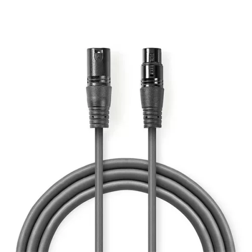 Nedis COTG15010GY150 balanced/szimmetrikus  XLR 3 tűs dugó | XLR 3 tűs aljzat, 15m
