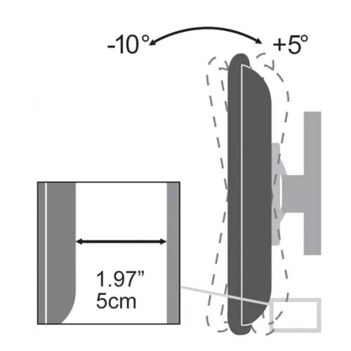 SBOX PLB-2522T-2 Fali konzol,dönthető,23-43 (58-109cm),45Kg,VESAmax:200x200