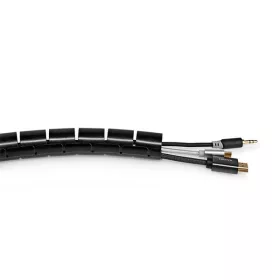   Nedis SWB KS-19BLACK kábelrendező spirál 100mm, hossz: 10m