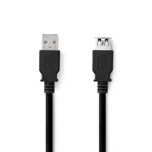 Nedis CCGL61010BK30 USB3.2 toldó / hosszabító kábel, USB A dugó - USB-A aljzat, 5 Gbps, 3m, (USB3.1, USB3.0, USB2.0)