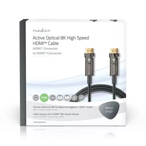 Nedis CVBG3500BK400 ultra high speed optikai HDMI kábel, 8K@60Hz, 48 Gbps, 40m