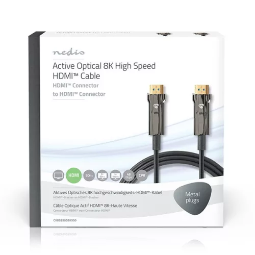 Nedis CVBG3500BK500 ultra high speed optikai HDMI kábel, 8K@60Hz, 48 Gbps, 50m