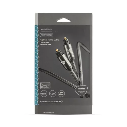 Nedis Profigold CATB25000GY10 optikai kábel, toslink, 1m