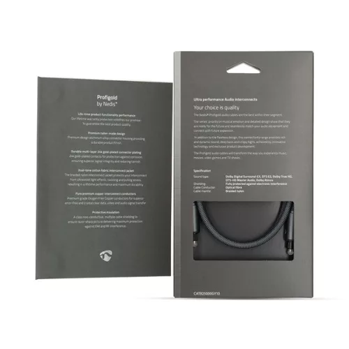 Nedis Profigold CATB25000GY10 optikai kábel, toslink, 1m