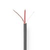 Nedis COTR15011GY100 mikrofon kábel 2 x 0,12 mm2 | Réz | 100 m