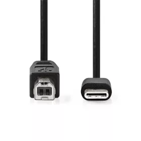   Nedis CCGL60650BK10 USB-C dugó - USB- B dugó (USB C - USB B) kábel, 480 Mbps, 1m