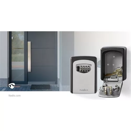 Nedis KEYCC01GY számzáras kulcs széf (kulcsszéf), beltéri és kültéri használatra
