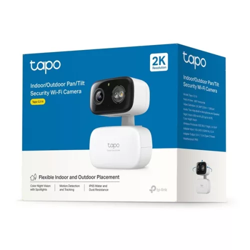 TP-LINK Wireless Kamera Cloud beltéri/kültéri éjjellátó, TAPO C216