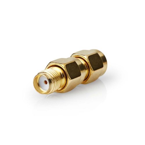 Nedis CSGB02111GD dugó - aljzat fordított polarítású adapter, 50 Ohm, réz, aranyozott, 2db/csomag